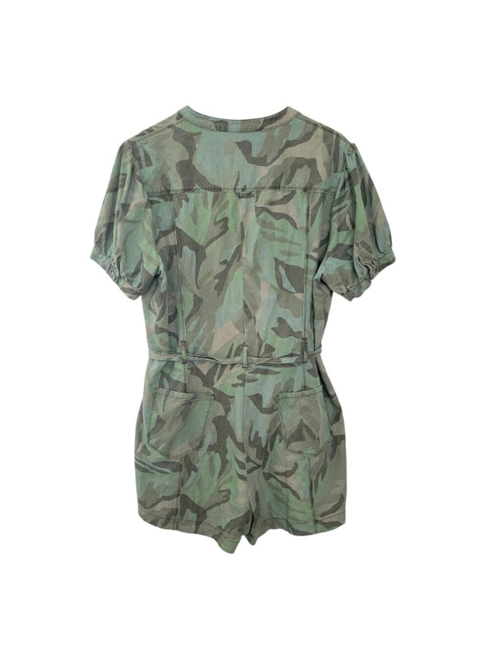 Sanctuary Standard Surplus Risk Taker Romper Womens Size 12 Palm Camo - Picture 2 of 7